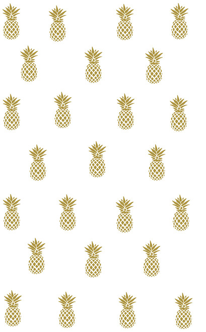 Pineapple Decor | Set of 25 Decals | Vinyl Wall Decal | Decoration for Bedroom, Kitchen, Living Room or Playroom | Metallic Gold, Silver, Yellow, Orange, Brown, Other Colors