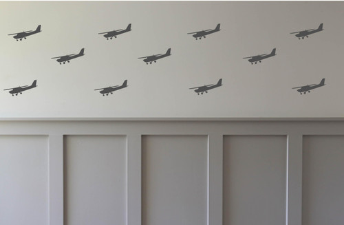 Plane Wall Stickers | Bedroom Decor | Nursery Decor | Faux Wallpaper Decal