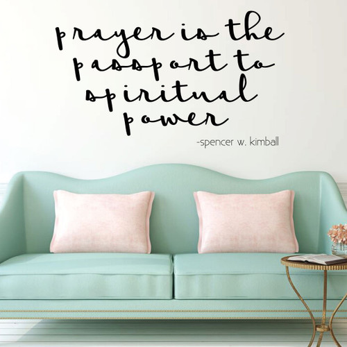 Prayer Wall Decal - The Passport To Spiritual Power - Removable Vinyl Wall Art for Bedroom, Living Room, Family Room or Hallway Decor