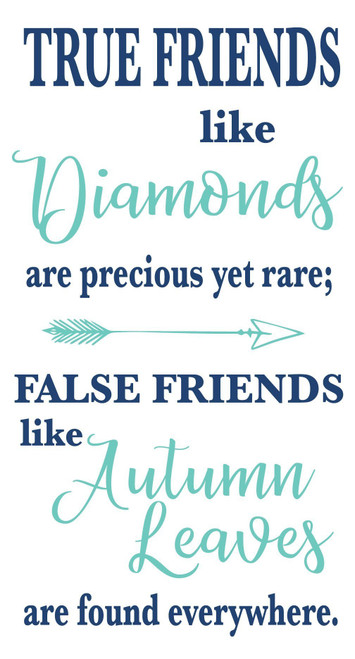 True Friends Wall Decal Quote - Friendship Themed Vinyl Lettering