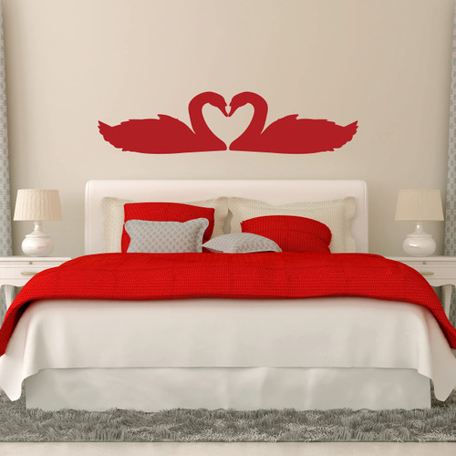 Valentine Swan Heart Wall Decal - Valentine Gift for Loved One