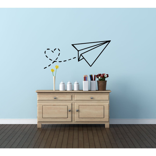 Wall Decals for Kids Rooms - Paper Airplane Vinyl Wall Decor