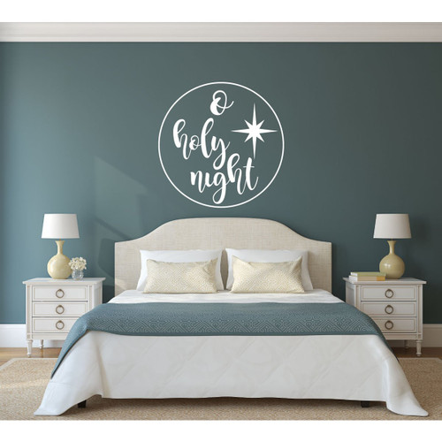 Christmas Decoration Vinyl Decal for Walls, Windows, Crafts, Christmas Gifts - O Holy Night Decor