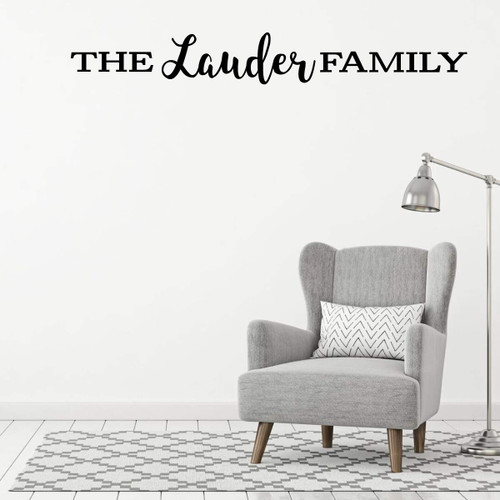 Custom Family Name Wall Decal