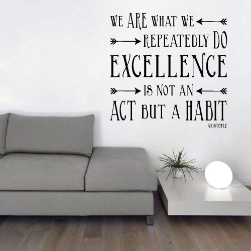 Excellence Quote Wall Decal