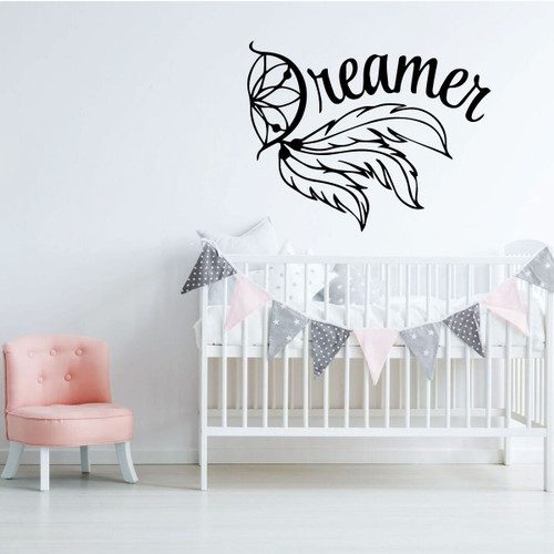 Dreamcatcher Wall Decal - Nursery Vinyl Decoration for Children Bedroom, Playroom or Study Area