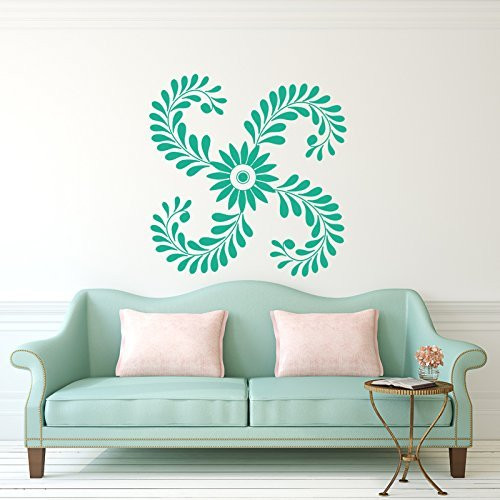 Flower Wallpaper Vinyl Wall Decals Home Decor - CustomVinylDecor