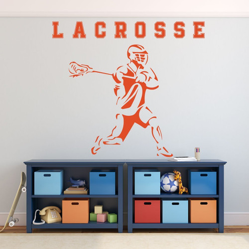 Lacrosse Wall Art - Boys Room Decor - Sports Wall Decals