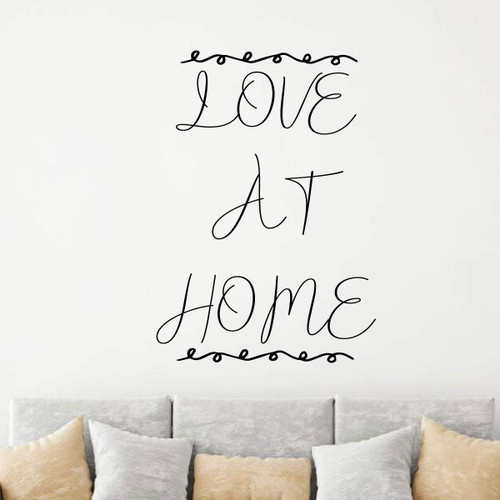 Large Family Quote Wall Decals Vinyl Lettering - 'Love at Home' - Latter-day Saint Home Decor