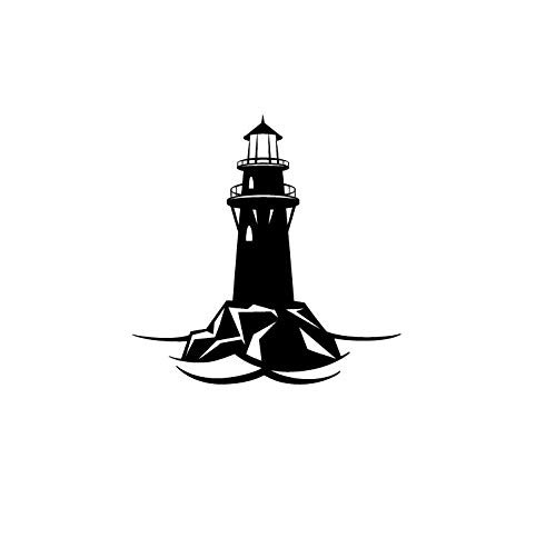 Light House Personalized Home Decor - Vinyl Decal Stickers for Home, Office, Bedroom or Beach House - Nautical, Costal Removable Sticker - Custom Sizes and Colors