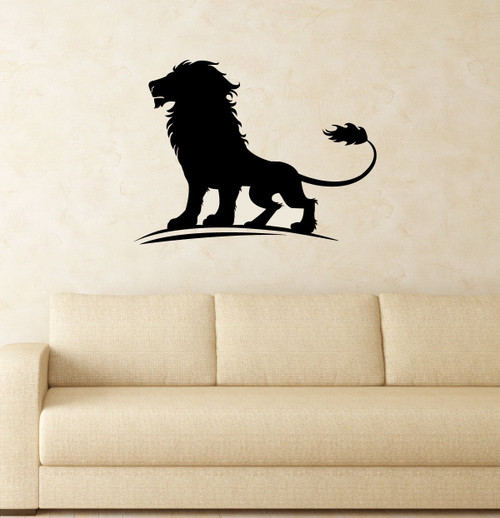 Lion Vinyl Decal, King of the Jungle Wall Art Sticker for Kids Room, Playroom, Zoo, School Classroom, Lion King Themed Birthday Party