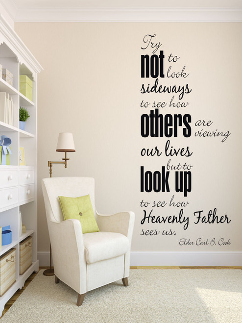 Mormon Inspirational Vinyl Wall Decal Quote How Heavenly Father Sees Us Elder Carl B Cook Sticker Home Decoration