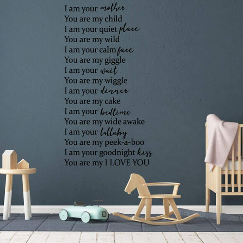 Mother's Day Gifts - 'I Am Your Mother, You Are My Child' - Perfect Gift For Mom, Best Mom Gift, Vinyl Wall Art Decal Sticker For Mother Gifts - Bedroom, Living Room, Entryway