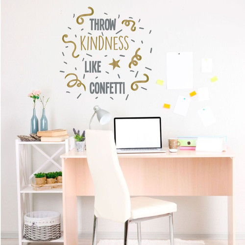 Throw Kindness Like Confetti Inspirational Vinyl Wall Decal Quote