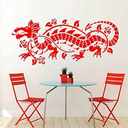 Wall Sticker Chinese Sticker Dragon, Asian Symbol of Power and Excellence