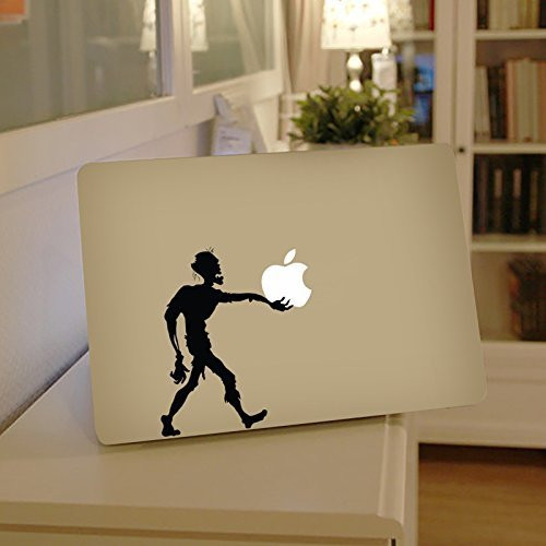 Zombie Apple Macbook Laptop Decal, Zombie Vinyl Design