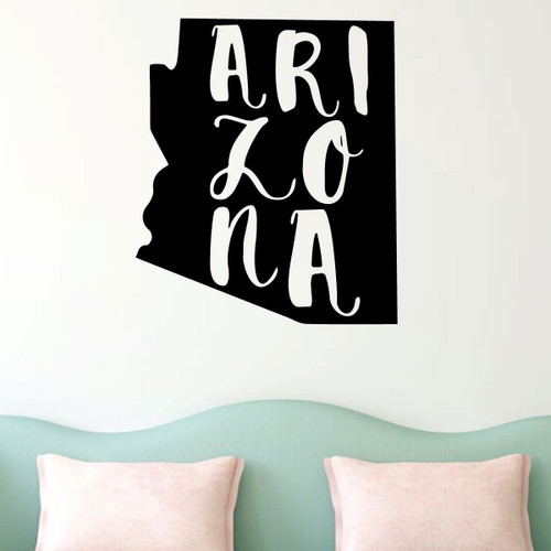Arizona Wall Decal - State Silhouette - Vinyl Art for Home Decor, Living Room or Family Room Decoration