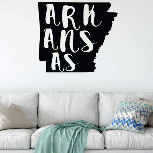 Arkansas Wall Decor Vinyl Decal State Silhouette for Living Room, Bedroom
