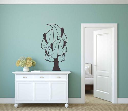 Asian Lily Flower Vinyl Wall Decal - Elegant Nature Themed Home Decor for Living Room, Bedroom, Kitchen or Office