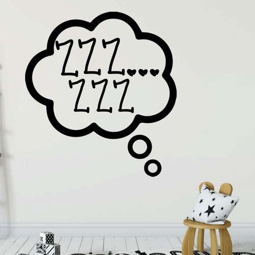 Children's Wall Decal - Sleeping Clouds - Vinyl Decorations for Boys or Girl's Bedroom, Playroom or Nursery Decor