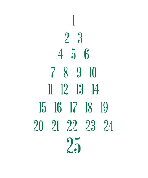 Christmas Countdown Tree Vinyl Decal
