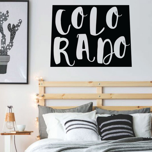 Colorado Wall Decal - State Silhouette Vinyl Art for Home Decor, Living Room or Family Room Decoration