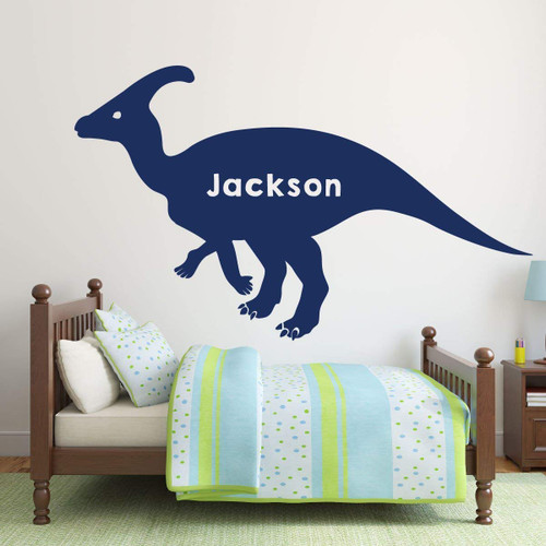 Custom Name Dinosaur Vinyl Wall Decal for Boys Room