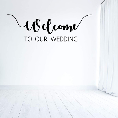 Wedding Decor | Welcome Vinyl Wall Decal Lettering | Small, Large, Extra Large | Black, White, Gold, Silver, Pink, Many Other Colors