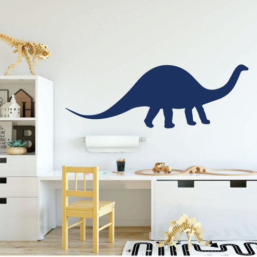 Dinosaur Wall Decals - Brontosaurus - Personalized Dinosaur Wall Art - Dinosaur Vinyl Wall Decals For Children's Room Decoration - Playroom Decor - Preschool Classroom Wall Decor