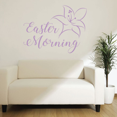 Easter Lily - Easter Morning Wall Art - Christian Wall Decals for your Home, Work, or Church Decorations