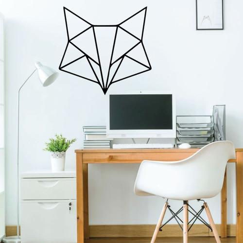 Fox Wall Decor - Geometric Stickers Vinyl Decal Art Decoration for Home, Bedroom, Living Room or Playroom Decor