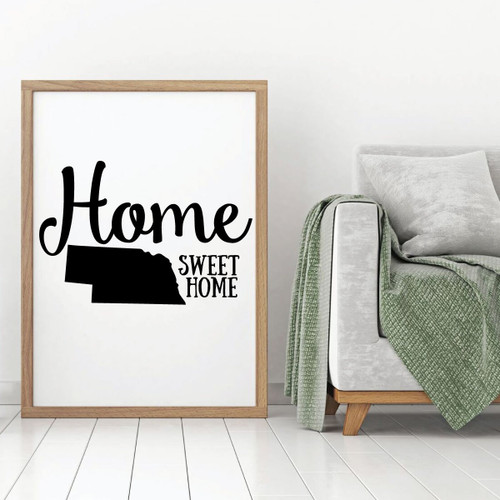 Home Sweet Home State of Maryland Mississippi Vinyl Wall Art Decal For Living Dining, Family Room, or Entryway Decor