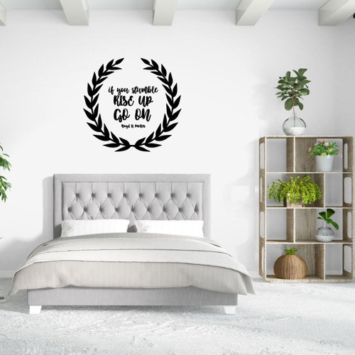 LDS Wall Quote - If You Stumble Rise Up Go On - Boyd K Packer - Inspirational Decoration For Bedroom Or Home Decor