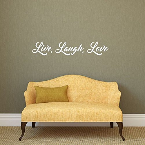 Live Laugh Love Quote Vinyl Wall Decal, Vinyl Decor for Home, Office, Living Space - Bessie Anderson Stanley Quotation