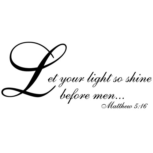 Matthew 5:16 Bible Verse Vinyl Decal