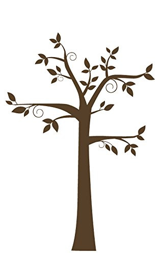 Ornate Tree Wall Decal Vinyl Decor Sticker - Use for Decorating Living Room or Bedroom at Home, Office, Nursery - Nature Scene Wall Art