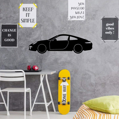 Porsche Wall Decor - Garage wall Decal - Motor Sports Vinyl Sticker for Bedroom, Playroom, Gameroom Or Man Cave Decor.