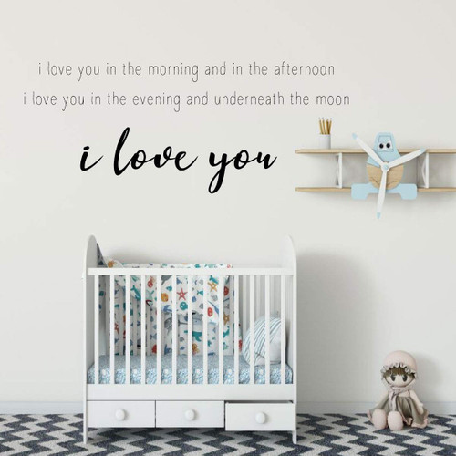Skinamarinky Dinky Dink Song Lyrics 'I Love You' Vinyl Wall Quote