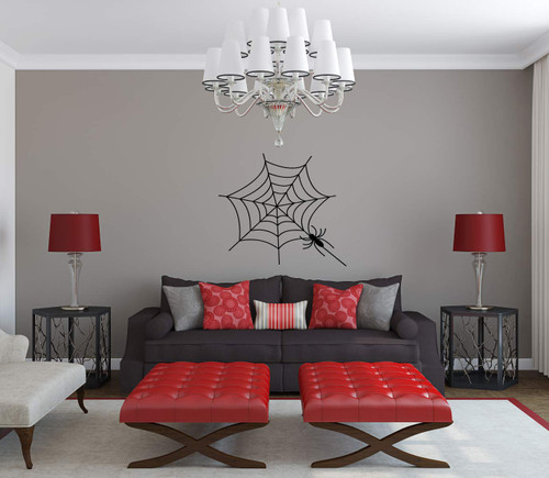 Spider and Web Halloween Decoration