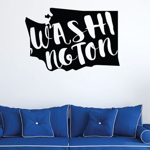 Washington State Wall Decal - Vinyl Art for Home Decor, Living Room or Family Room Decoration