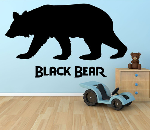 Zoo Animal North America Forests Black Bear Decor Party Supplies Vinyl Wall Decals For the Home Playroom Child's Bedroom or Classroom