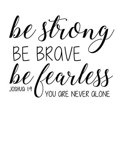 Joshua 1:9 Be Strong Be Brave scripture vinyl wall decal for kids bedroom