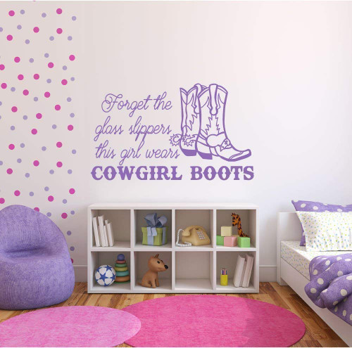 Cowgirl Boots Decal - Sassy Vinyl Wall Art