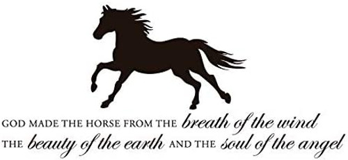 Horse Vinyl Wall Decal 'God Made The Horse'