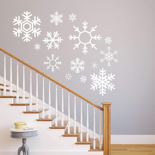 Snowflake Wall Decals - White