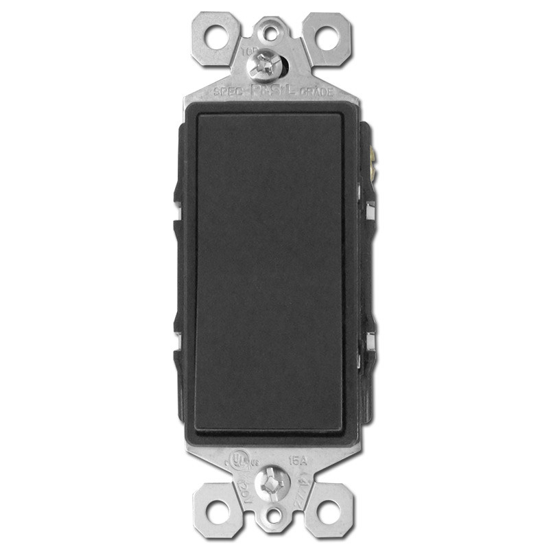 Black Decora Rocker Switches for Electrical Light Plates