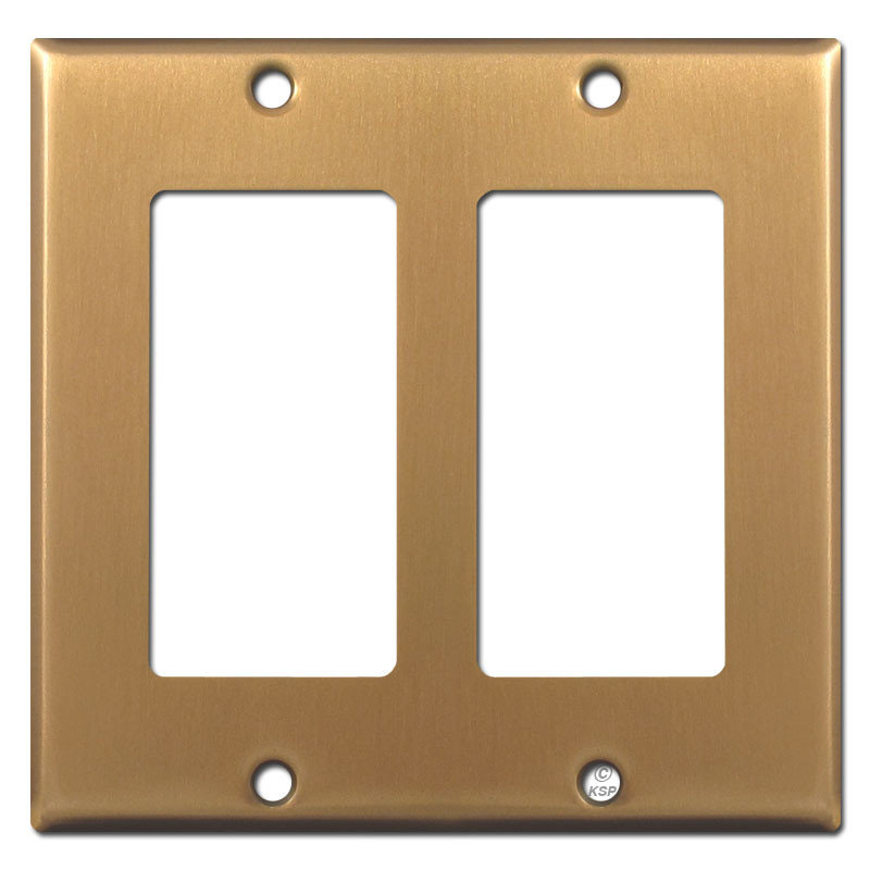 2 Decora Switch Plate Covers Satin Bronze