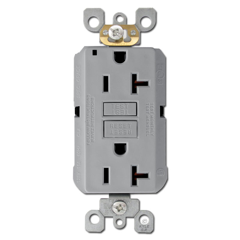 Gray Electrical Outlets for Grey Receptacle Cover Plates