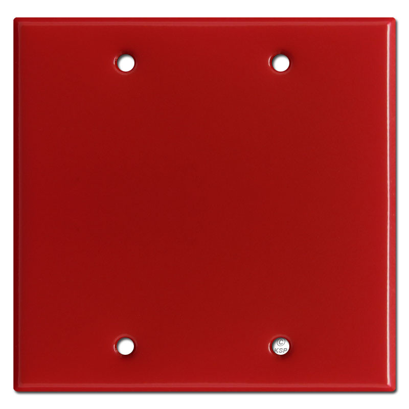 Red Blank Wall Switch Cover Plates Made in USA Kyle Switch Plates