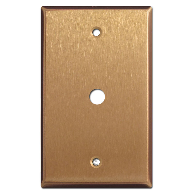 Cable Outlet Plate with 3/8'' Opening Satin Brass